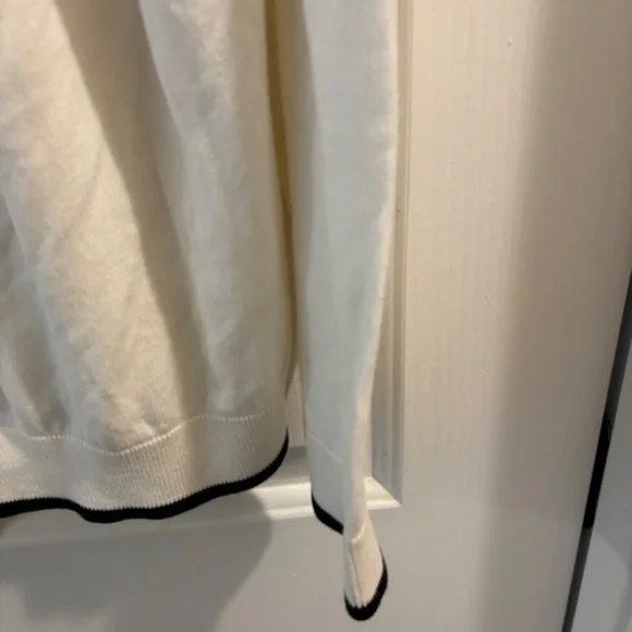Talbots Ivory & Black Cardigan Size L - Picture 4 of 7
